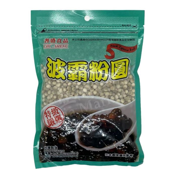 CHI SHENG – Black Tapioca Balls 250g 耆盛波霸粉圓