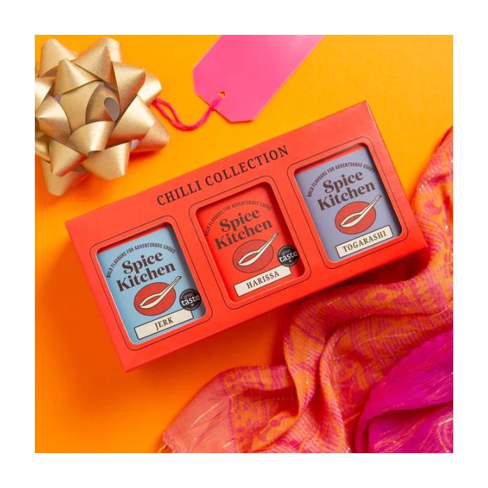 SPICE KITCHEN Spice Blend Collection - Chilli Blend Trio â€“ Jerk, Harissa & Togarashi 240g 