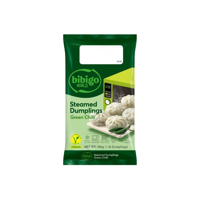 [FROZEN] CJ Bibigo - Green Chilli Steamed Dumpling 168g 微波青椒小籠包