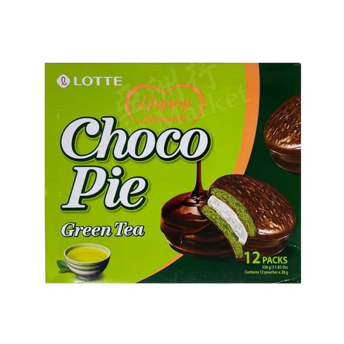 LOTTE Choco Pie Green Tea (28g x 12 Packs) 336g 韓國抹茶巧克力派(大)