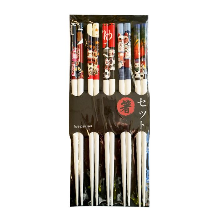 Oriental Chopsticks Gift Set 3 (5 Pairs) 招財貓筷子