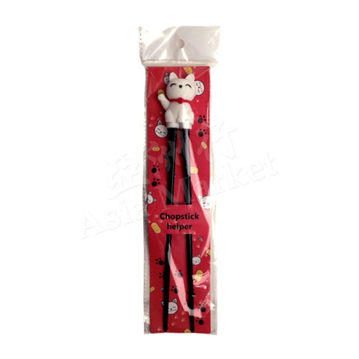 TOKYO DESIGN STUDIO White Cat Kids Chopsticks with Helper 輔助筷子(貓)