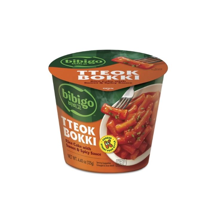 CJ Bibigo  Tteokbokki Rice Cakes With Sweet & Spicy Sauce 125g 甜辣味炒年糕 杯裝
