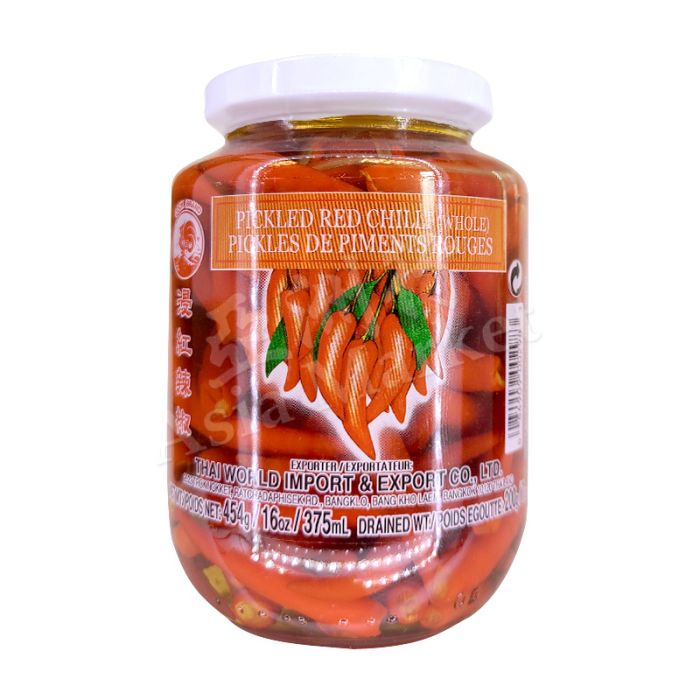 COCK - Pickled Red Chilli 公鸡牌 (泰国) - 浸红辣椒 (整条) 454g
