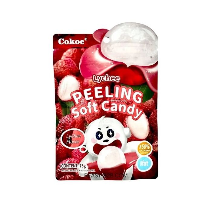 Cokoc Peeling Soft Candy Lychee Flavour 75g 剝皮軟糖 (荔枝味)