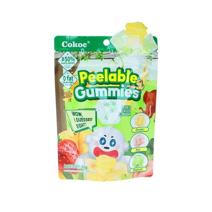 Cokoc Peeling Soft Candy Mixed Fruit Flavour 75g 剝皮軟糖 (雜果味)