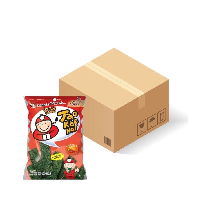 [CASE] TAOKAENOI Crispy Seaweed  Hot & Spicy Flavour 32g x 48