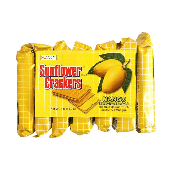 SUNFLOWER Crackers Mango Flavour Cream Sandwich 198g 菲/餅乾芒果味