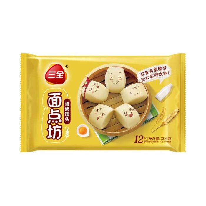 [FROZEN] SQ Egg Custard Bun 300g 三全蛋奶馒头