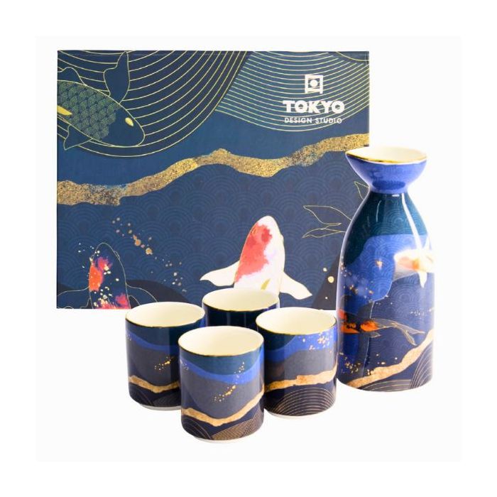 TOKYO DESIGN STUDIO Kawaii Koi Sake Set 1:4 120/50ML 21673 1/12 
