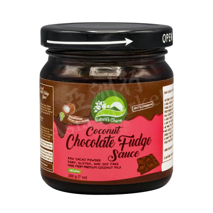 Nature's Charm Coconut Chocolate Fudge Sauce 200g   椰子朱古力軟糖醬