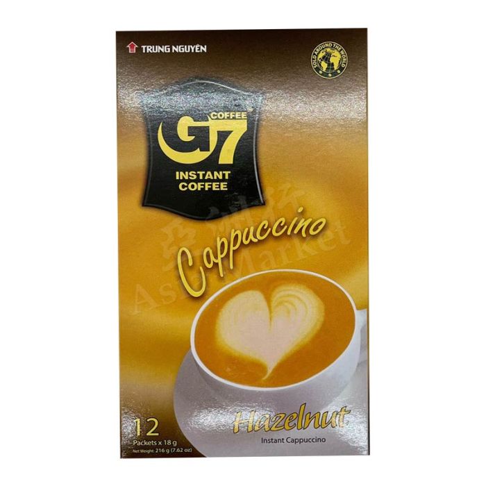 TRUNG HGUYEN  G7 Instant Coffee Cappuccino Hazelnut  12 Sachets x 18g (216g) 越南榛子卡布其諾咖啡
