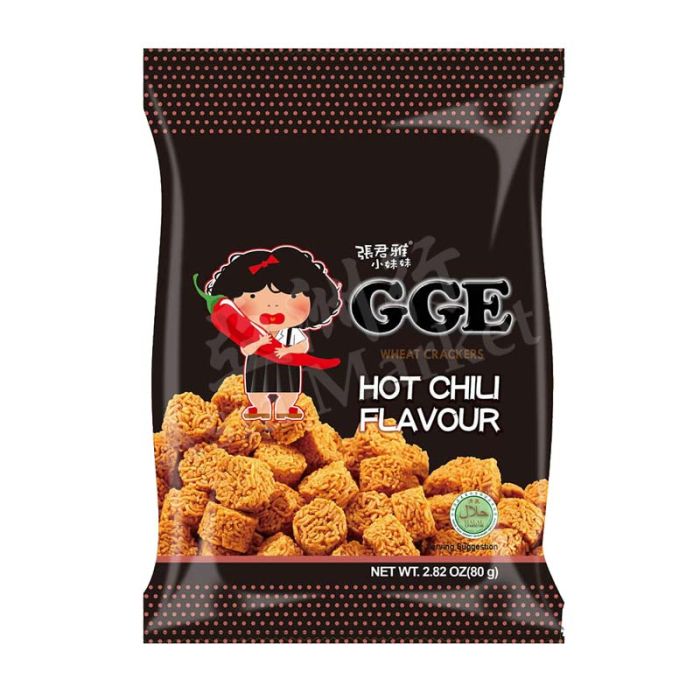 GGE Wheat Crackers Hot Chilli Flavour 80g 張君雅香辣