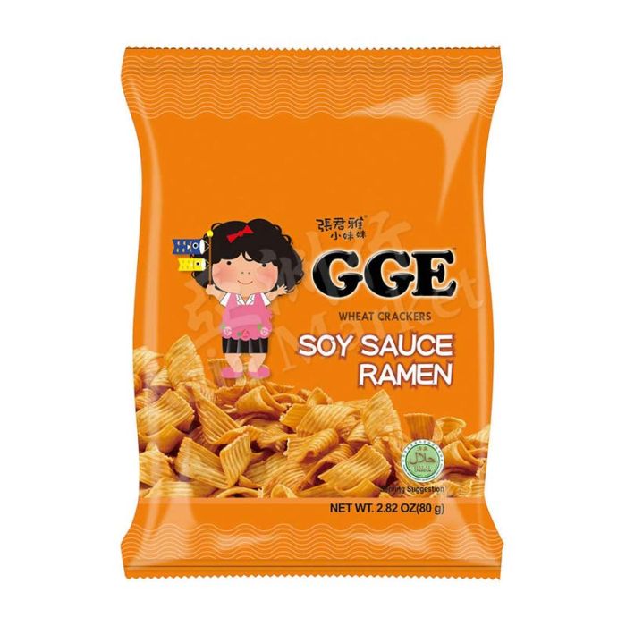 GGE - Wheat Crackers (Soy Ramen)  维力(台湾) -张君雅 小妹妹 点心面 ( 海苔味) 80g