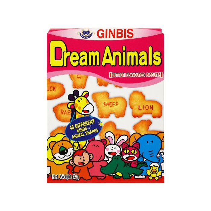 GINBIS Dream Animals Biscuit Butter Flavour 37g  動物餅牛油味 