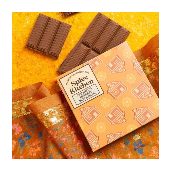 SPICE KITCHEN Gingerbread & Honeycomb Milk Chocolate Bar 80g 