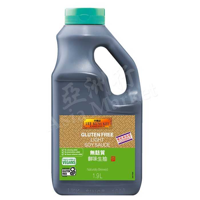 LEE KUM KEE  Naturally Brewed Light Soy Sauce (Gluten Free)  1.9L 李錦記無麩質小桶生抽