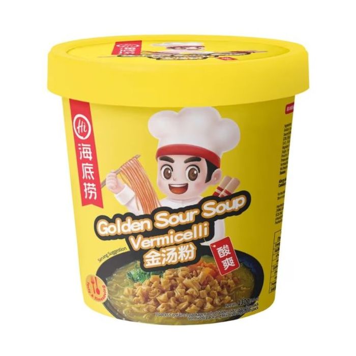 HAIDILAO Instant Vermicelli Golden Sour Soup Cup 130g 海底捞 酸爽金汤粉