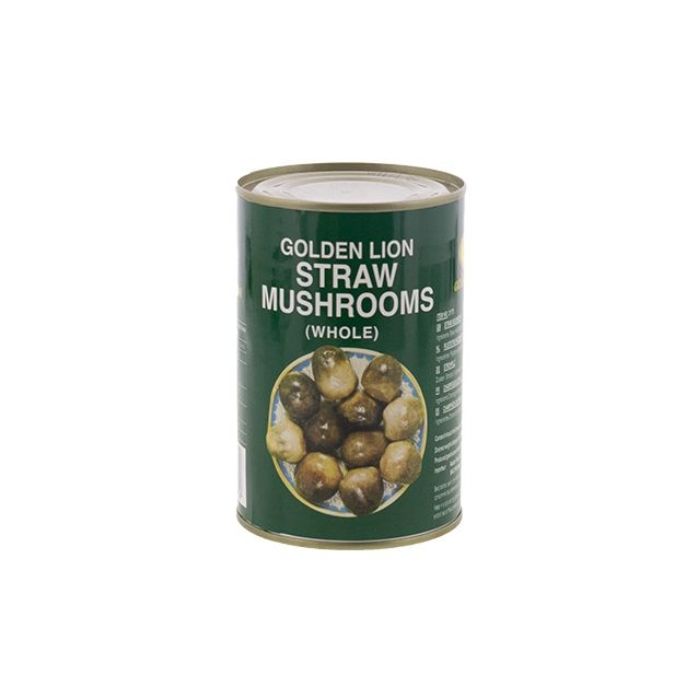 GOLDEN LION Canned Whole Straw Mushrooms 425g  金獅罐裝草菇