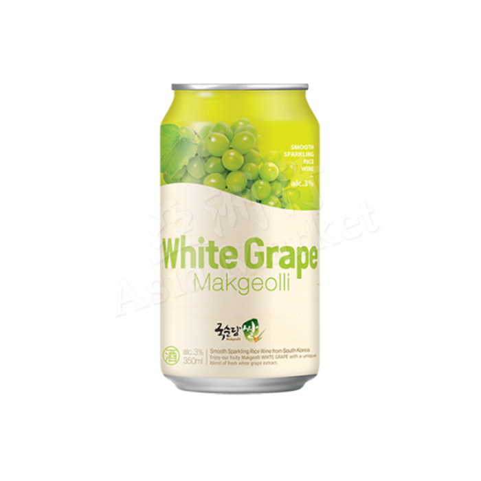 KOOK SOON DANG Rice Makgeolli White Grape Flavour (Smooth Sparkling Rice Beer) (Alc. 3%) 350ml 韓國白葡萄甜米酒