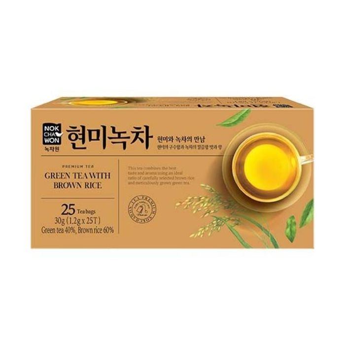 NOKCHAWON Premium Tea  Green Tea with Brown Rice 25 Tea Bags 30g 