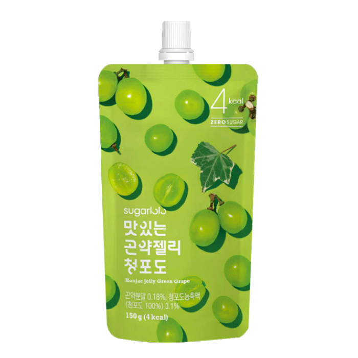 SUGAR LOLO Konjac Jelly Soft Drink - Green Grape Flavour 150g 韓國 蒟蒻啫喱 (青葡萄味)