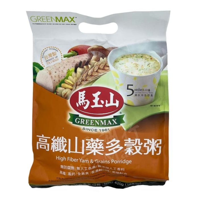 GREENMAX  High Fiber Yam & Grains Porridge 420g 