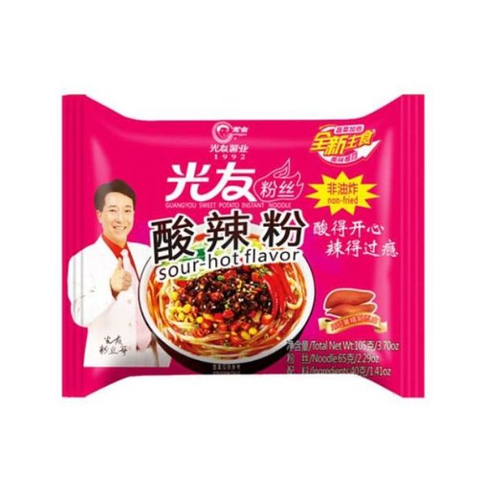 GUANGYOU Sweet Potato Instant Vermicelli Hot & Sour Flavour 105g 