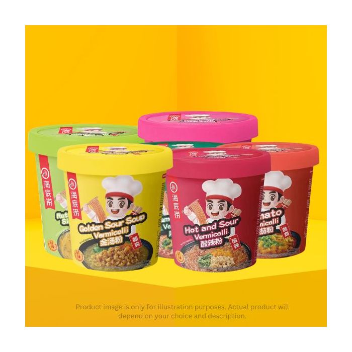 Mix and Match HAIDILAO Instant Vermicelli Soup Cup Bundle