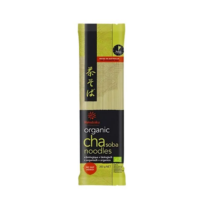 HAKUBAKU Organic Green Tea Noodle 200g 有機綠茶蕎麥麵
