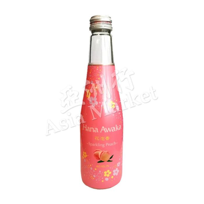 OZEKI Hana Awaka Rice-Based Alcoholic Drink - Sparkling Peach Flavour (Alc. 7%) 250ml 