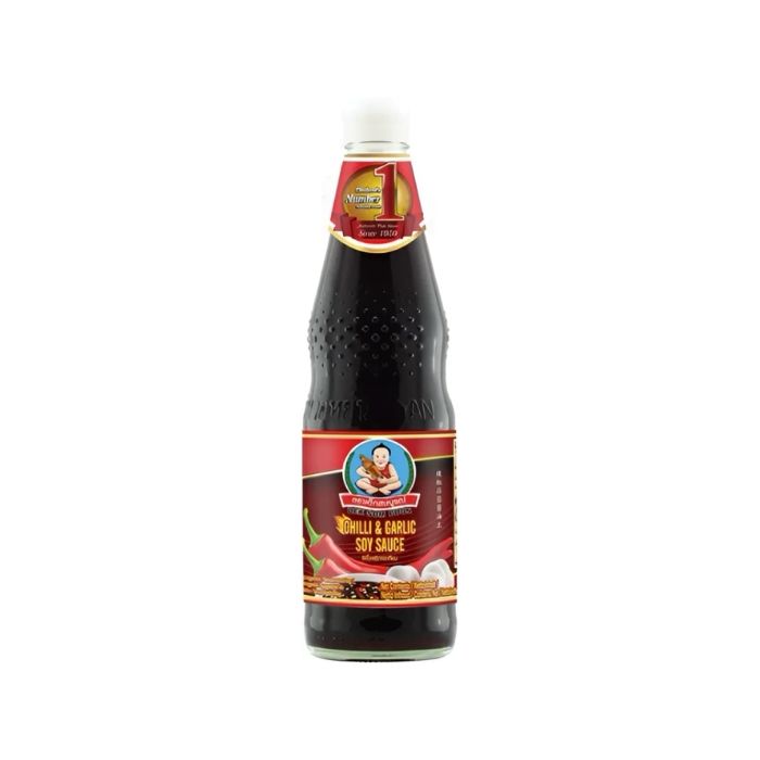 HEALTHY BOY Chilli & Garlic Soy Sauce 700ml   肥兒蒜蓉辣椒醬油