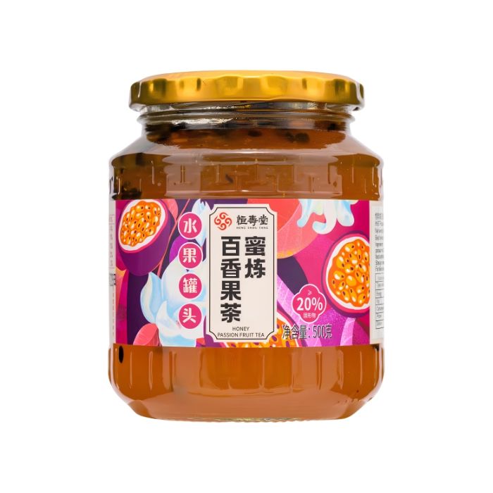 HST Honey Passion Fruit Tea 500g 恒寿堂蜜炼百香果茶