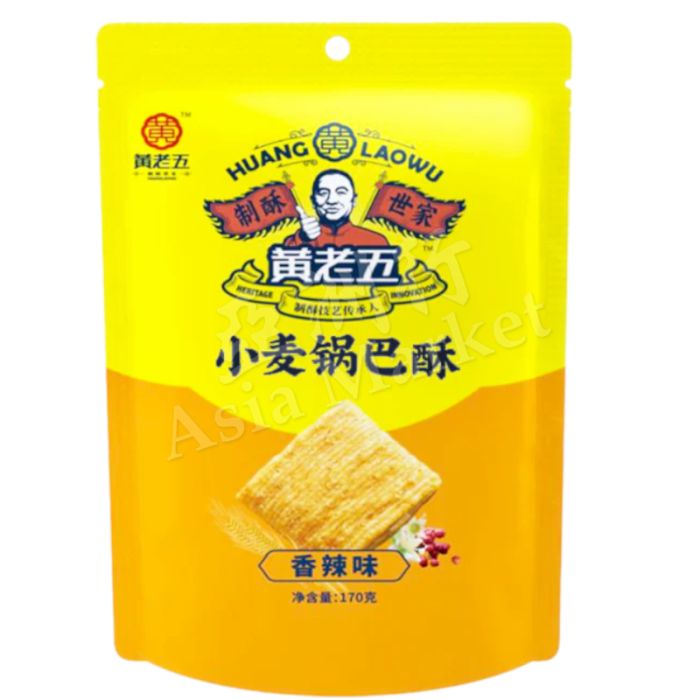 Huanglaowu - Crackers With Spicy Flavour 小麦锅巴酥香辣味 170g