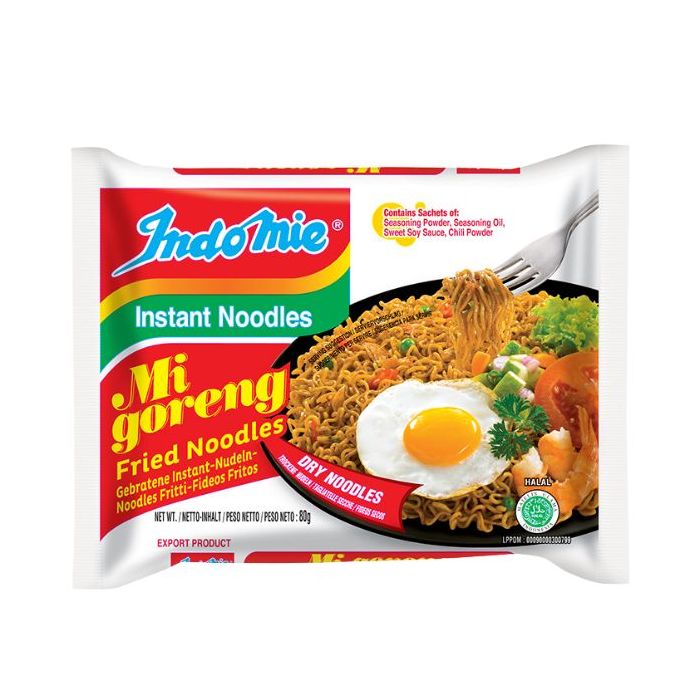 INDOMIE Instant Noodles Mi Goreng Hot Fried Noodles 80g 印尼即食面