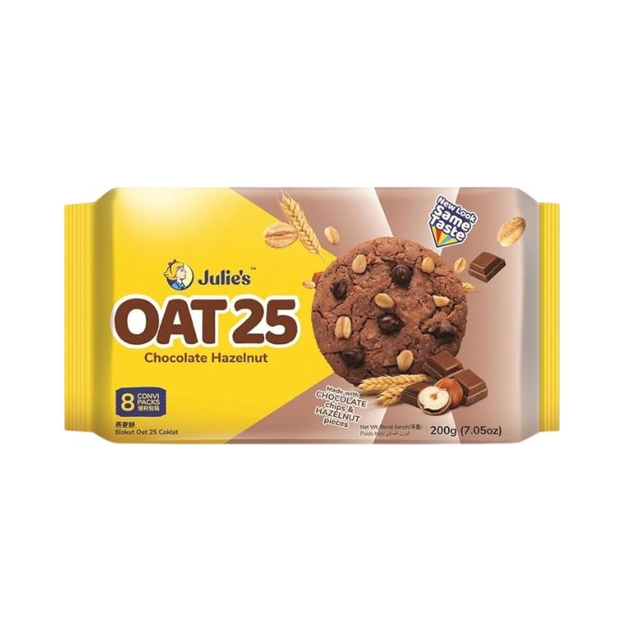 JULIE'S Oat 25 Chocolate Hazelnut 200g  燕麥餅 (巧克力榛果味)
