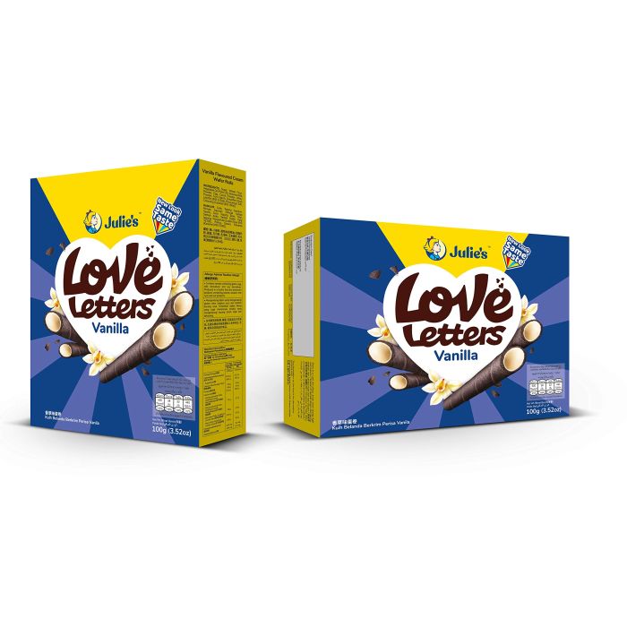 JULIE'S Love Letters Vanilla 100g 威化餅乾卷 (香草味)