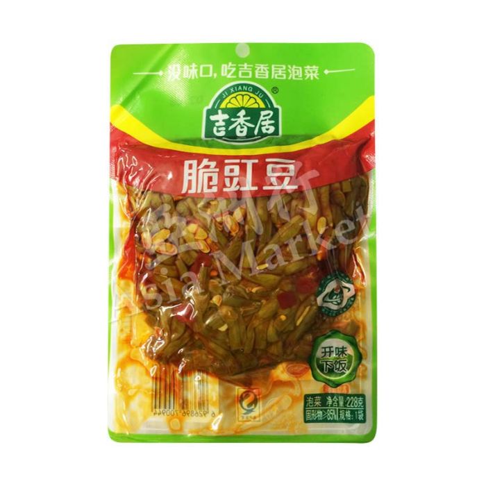 JXJ  Crispy Preserved Long Beans Yardlong Beans with Chilli 228g 吉香居脆豇豆