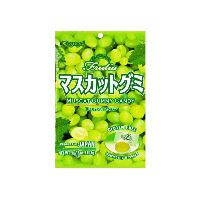 Kasugai Japanese Muscat Gummy Candy 107g 日本麝香白葡萄味橡皮糖