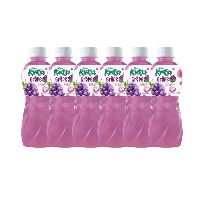 KATO Grape Juice with Nata De Coco 320ml (Pack of 6)
