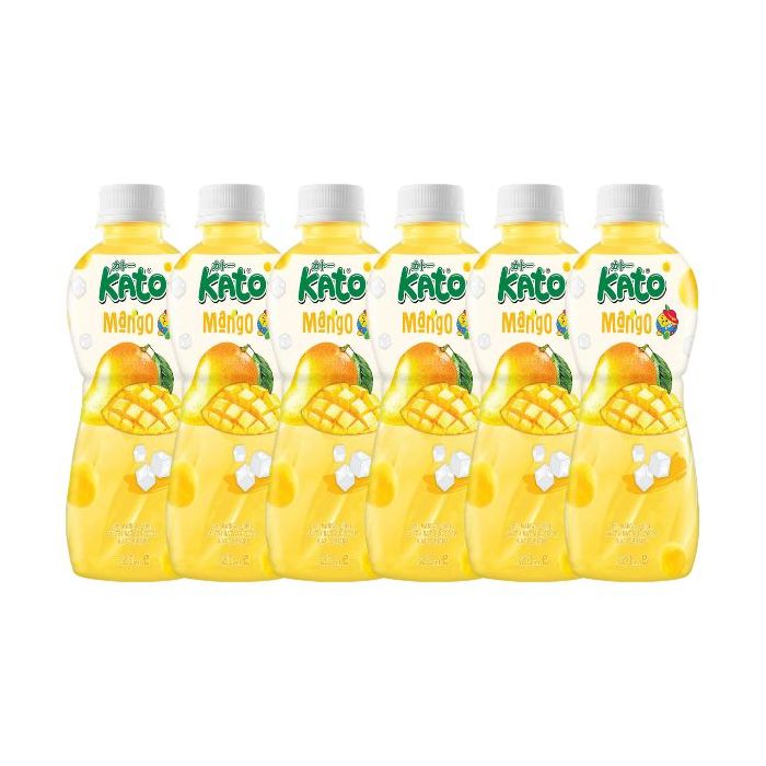 KATO Mango Juice with Nata De Coco 320ml (Pack of 6)