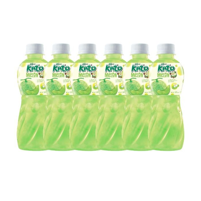 KATO Melon Juice with Nata De Coco 320ml (Pack of 6)