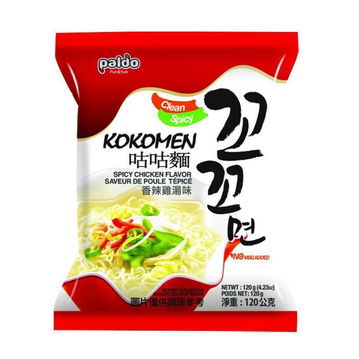 PALDO  Kokomen Spicy Chicken Flavour Ramen Noodles 120g 八道辣雞味咕咕麵