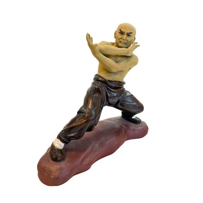 Vintage Shiwan Kung Fu Shaolin Ceramic Martial Art Statue (15cm high) 