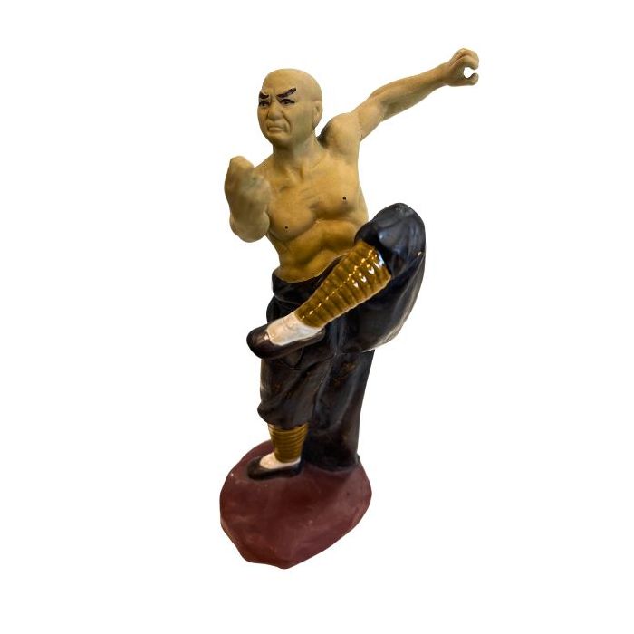 Vintage Chinese Shaolin Temple Kung Fu Master Ceramic Statue (22cm high) 