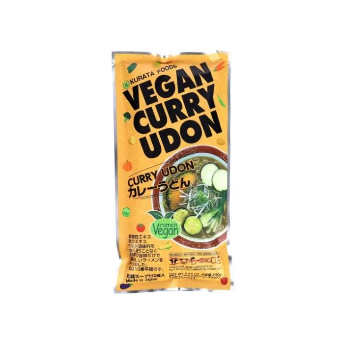 Kurata Vegan Curry Udon 240g 倉田 素食烏龍麵餐-咖哩口味 (2人份)