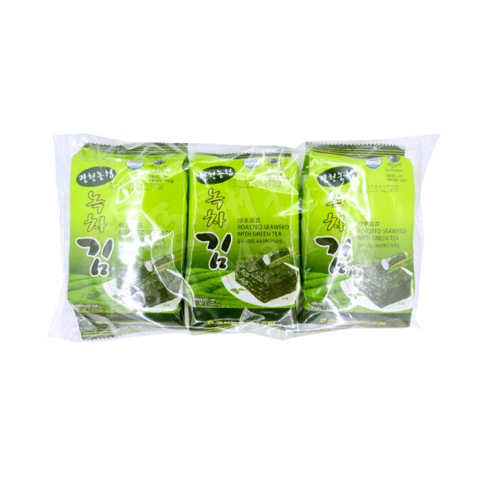 KWANG CHEON (Korea)  Roasted Green Tea Laver 4g (x3pkt) 韓國綠茶紫菜