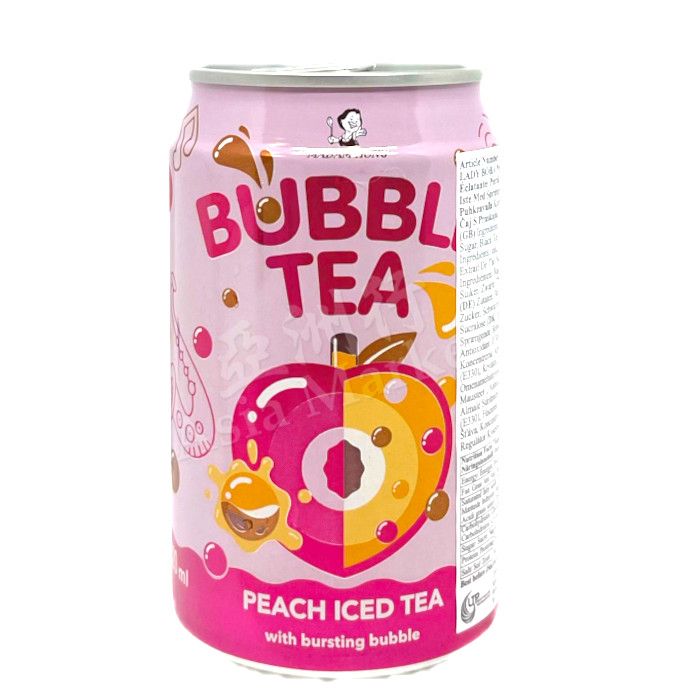 LADY BOBA  Peach Iced Tea With Bursting Bubble 320ml 波波小妞爆爆珠果汁 (水蜜桃味)