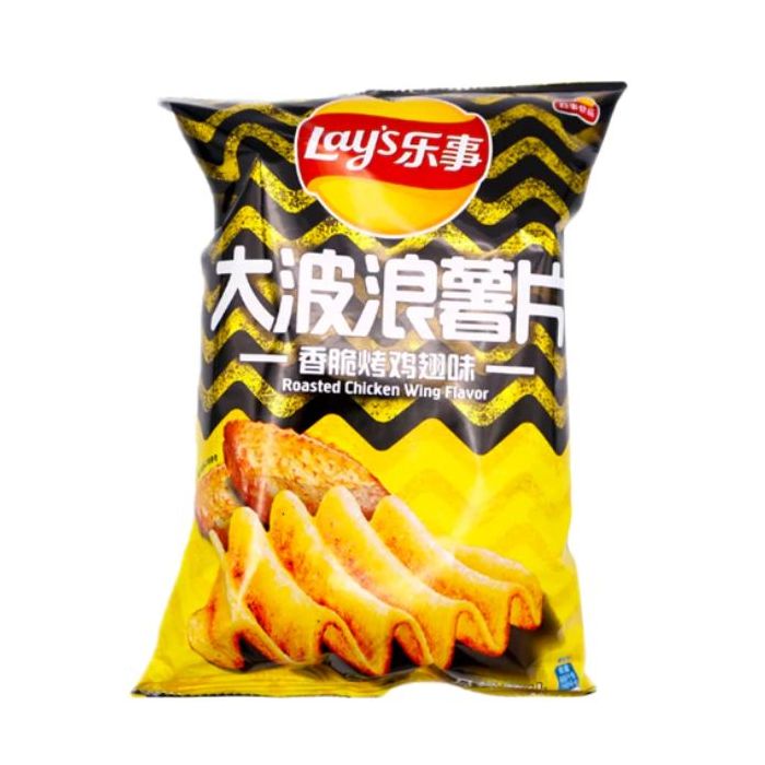 Lay's Potato Chips Spicy Chicken Wing Flavour 70g 樂事大波浪薯片香脆烤鸡翅味