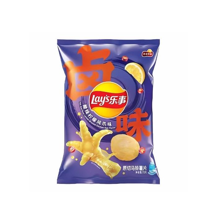 Lays Potato Chip Lemon Chicken Feet Flavour 70g 